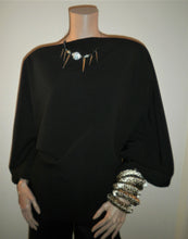 Cargar imagen en el visor de la galería, Black kimono Tunic