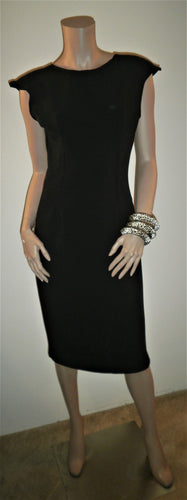 Black Low U- Back Slim Dress